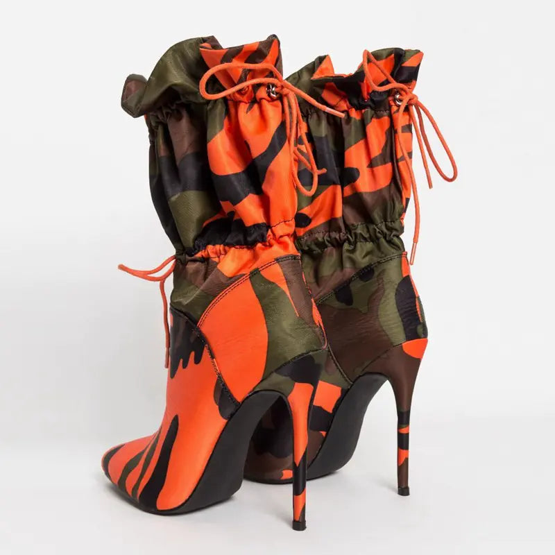 Stiletto Pointed Toe Mid Tube High Heel Boots